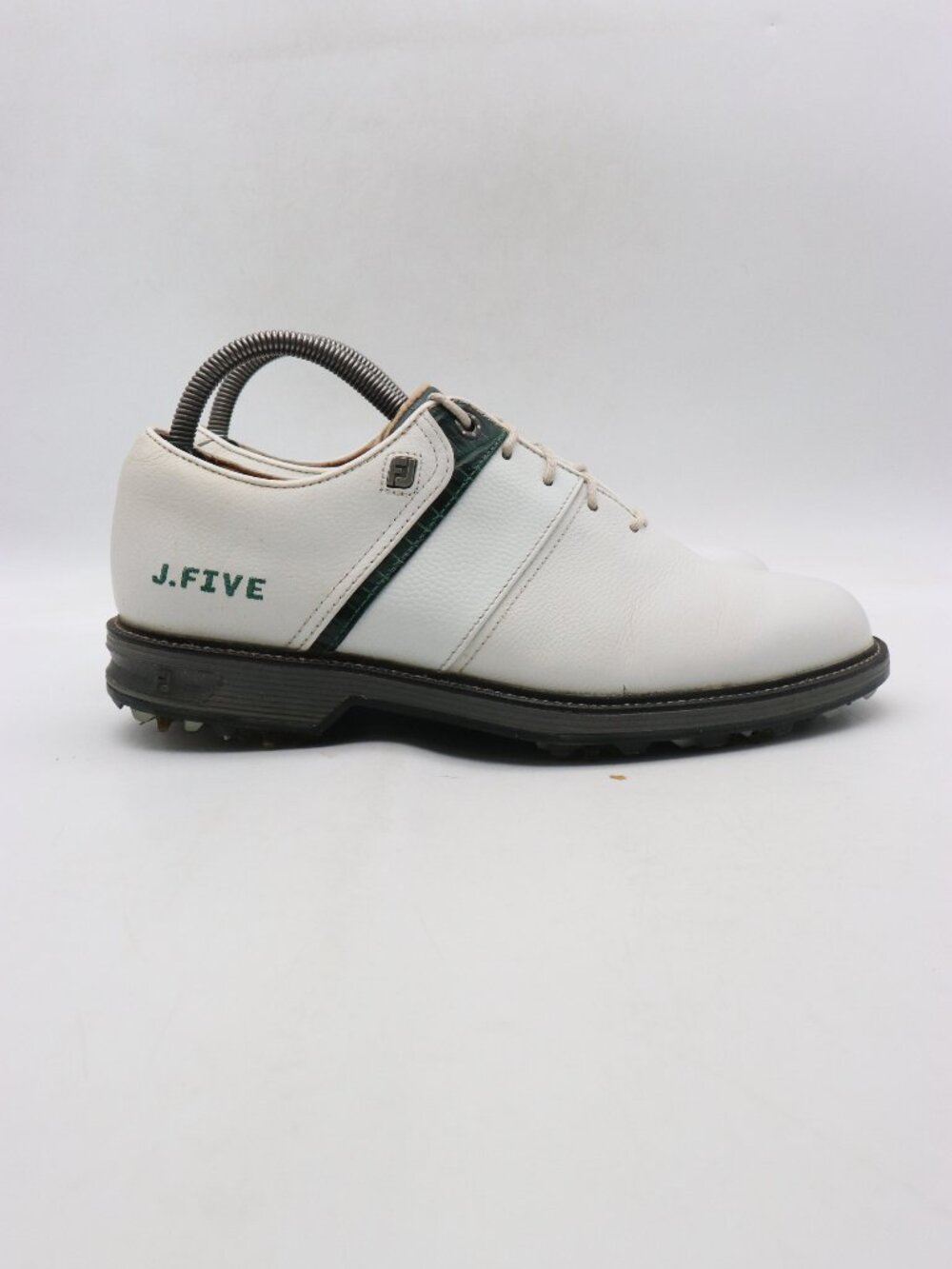 FootJoy Premiere Men's 7.5 Golf Shoes Crocs Leather White Green Athletic Shoes